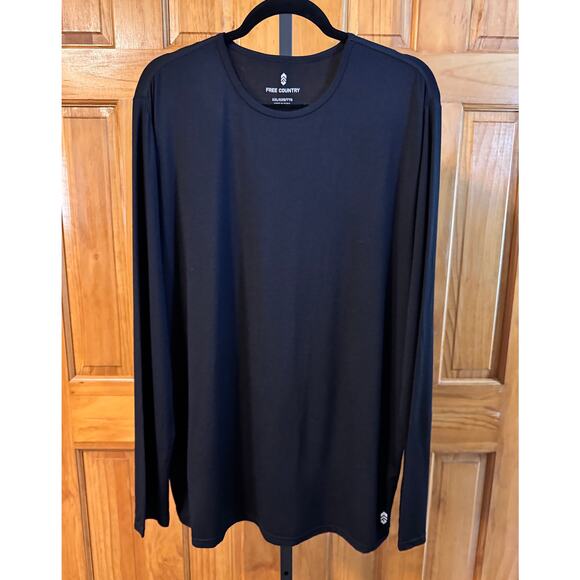 Free Country MicroTech Heat Long Sleeve Shirt LARGE Black Performance - NEW - Picture 3 of 6